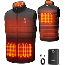 ZKN Heated Vest for Men with 14400mAh Battery Pack, 3 Heating Levels Men's Heated Vest, Lightweight Heated Jackets for Winter