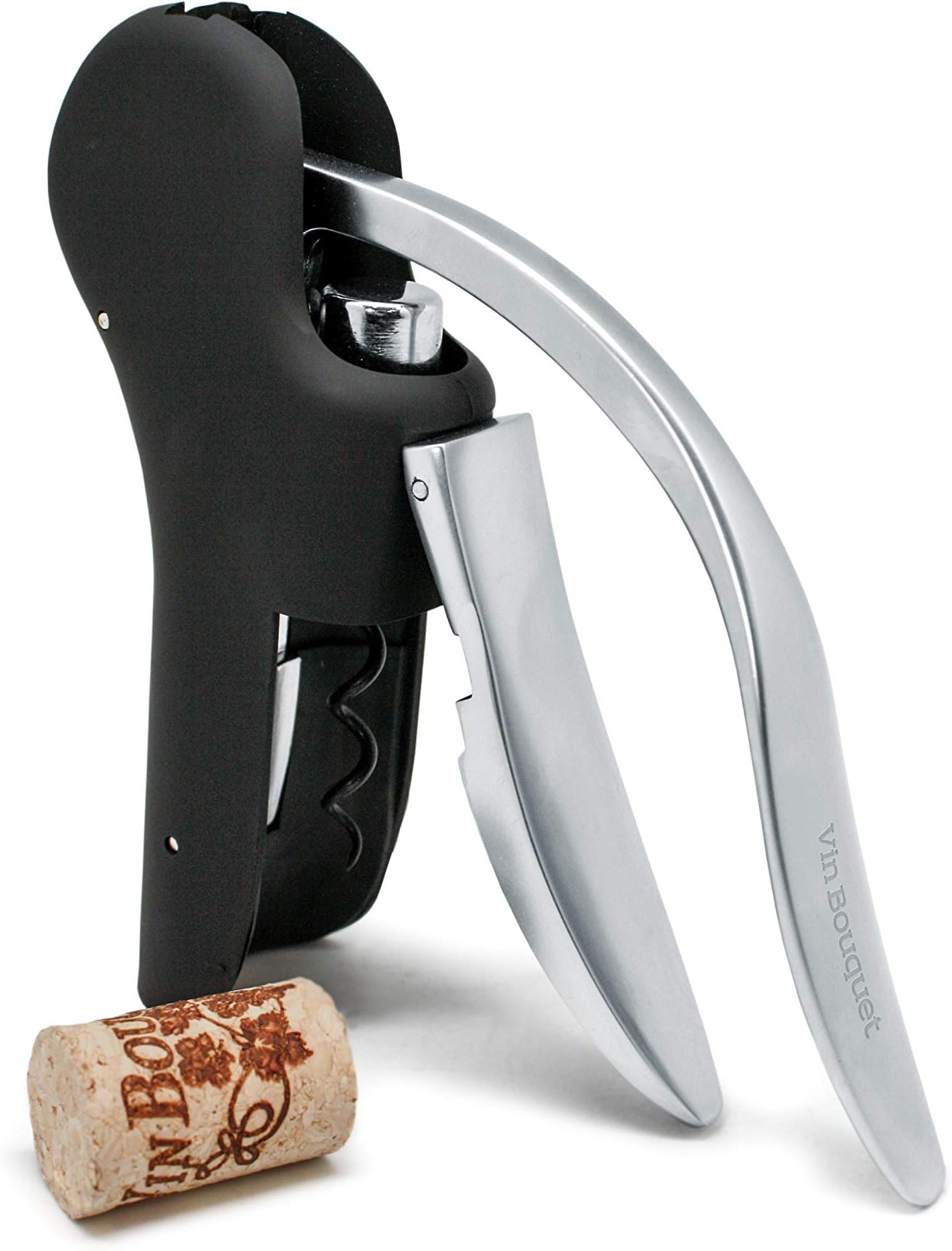 VB VIN BOUQUET FI 004 SET Lever Corkscrew Set in Rubber Finishing With Foil Cutter