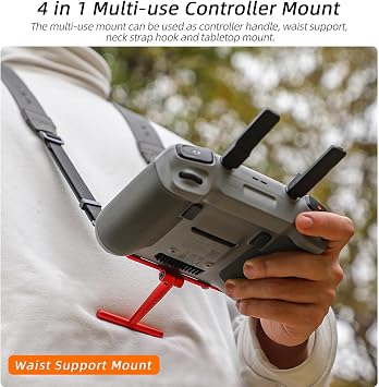 Handheld Stand Mount with Lanyard for DJI RC/RC2 Controller Red