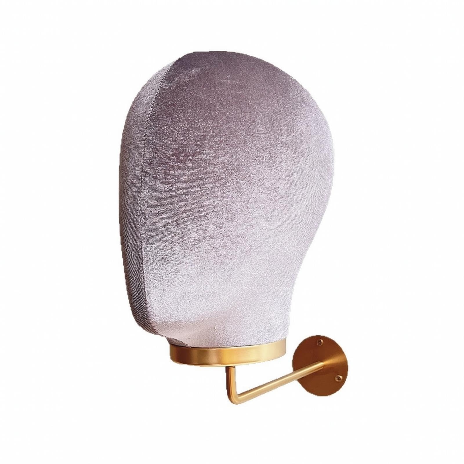 Mannequin Head Display Stand Velvet-Covered Wall-Attached Mannequin Head Space Saving Hairpiece Stand with Wall Mount for Retailers, Salons-image-11