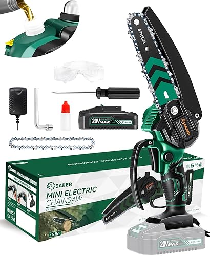 Miniatura 15 de Saker Mini Motosierra, Motosierras Eléctricas de Nueva Actualización 2025, Motosierra Portátil Inalámbrica con Batería, Pequeñas Motosierras de Mano