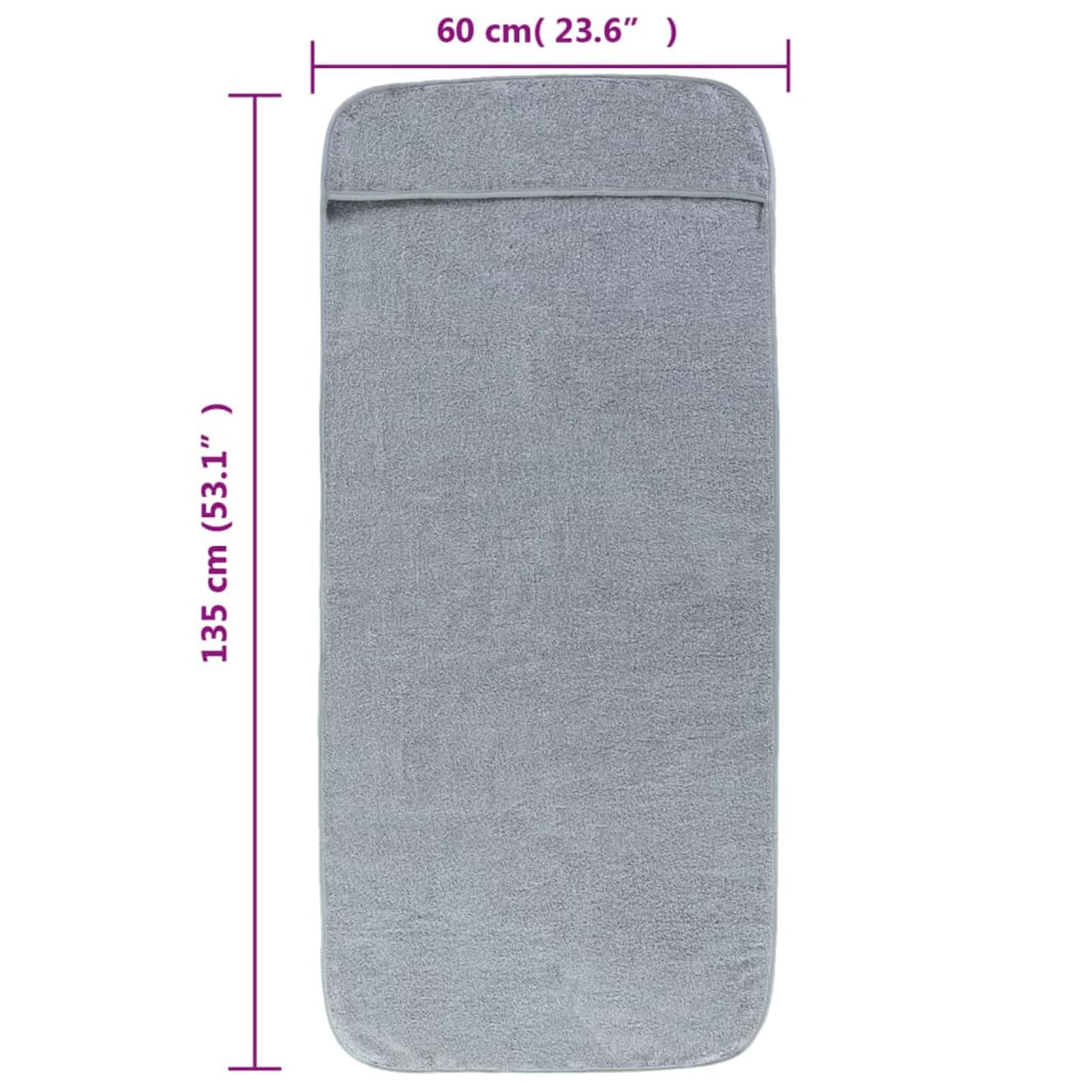 Telo Mare microfibra – leggero, fine e ad asciugatura rapida - Asciugamano Microfibra Grande - telo mare XXL - 100% riciclato,Asciugamani da Spiaggia 4 pz Grigi 60x135 cm in Tessuto 400 GSM