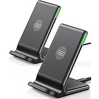 INIU Caricatore Wireless, [2 Pezzi] 15W Qi Certificato Ricarica Rapida Supporto di