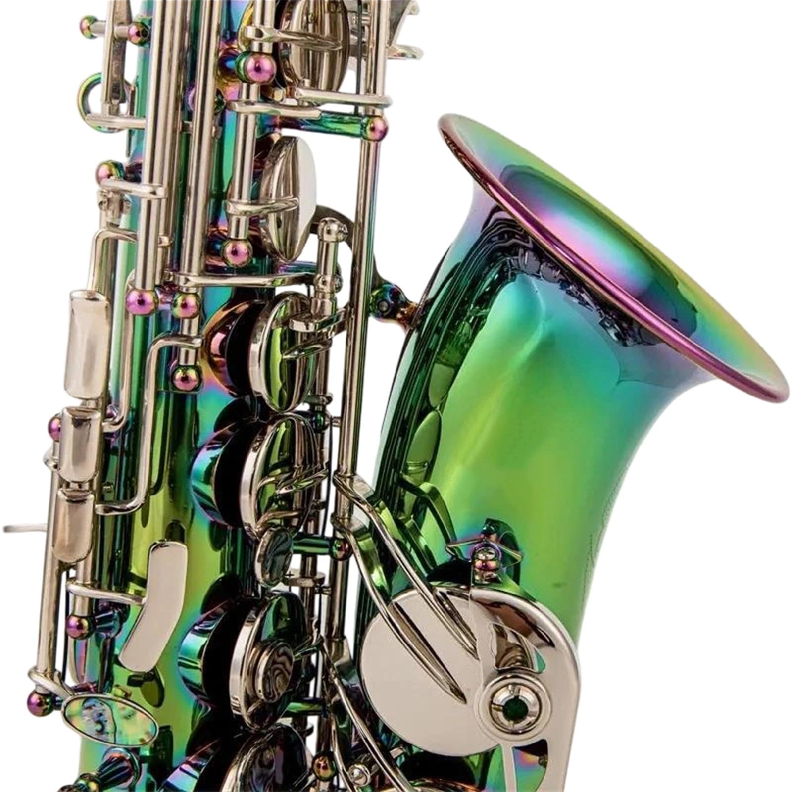 Sassofoni Sassofono Contralto In Mi Bemolle In Ottone Con Finitura Laccata Iridescente Fornito Custodia E Accessori