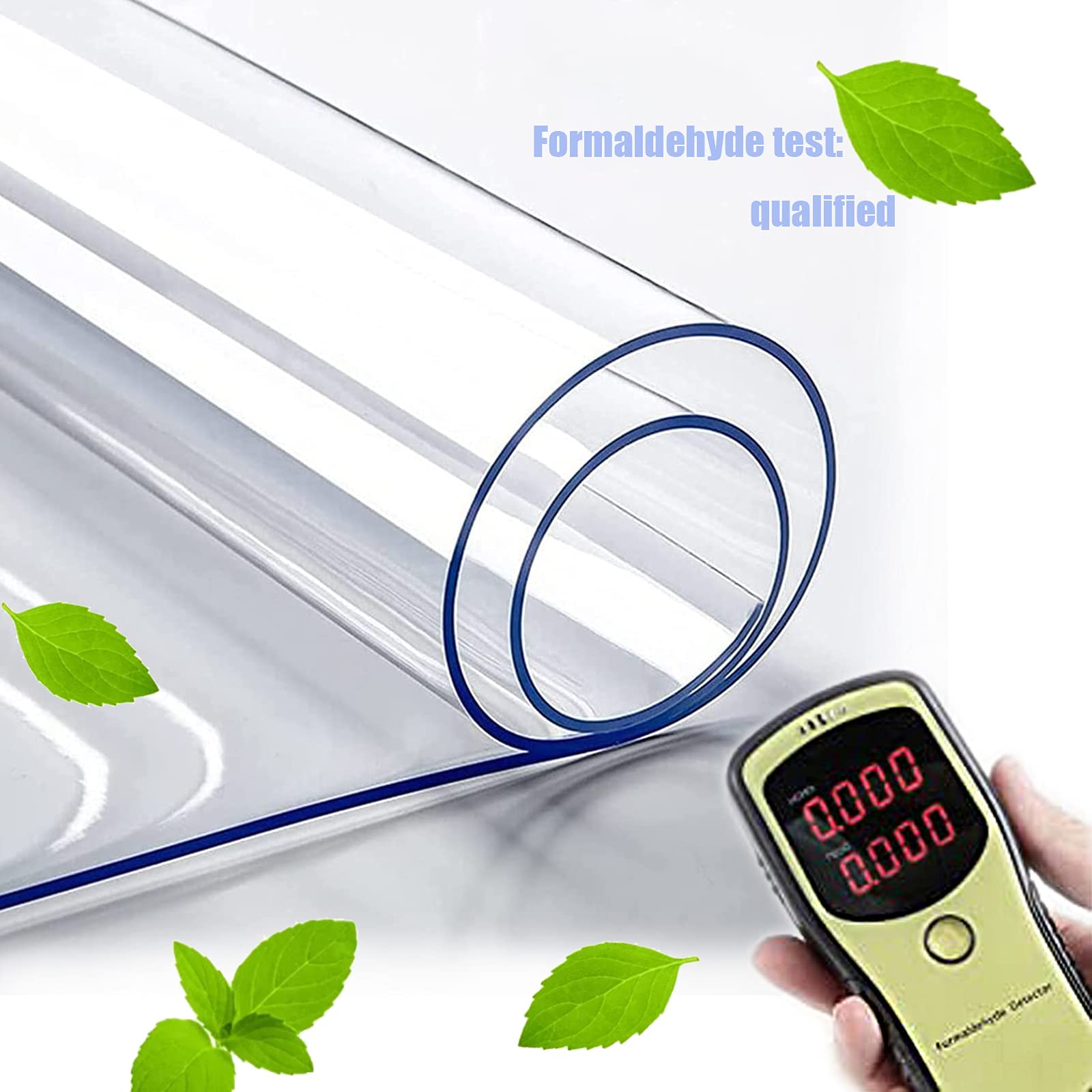 Tappetino da scrivania trasparente in PVC, tappetino da scrivania in vinile, protezione per computer da ufficio e scrivania, antiscivolo, impermeabile, facile da pulire, spessore 1,5 mm, dimensioni: