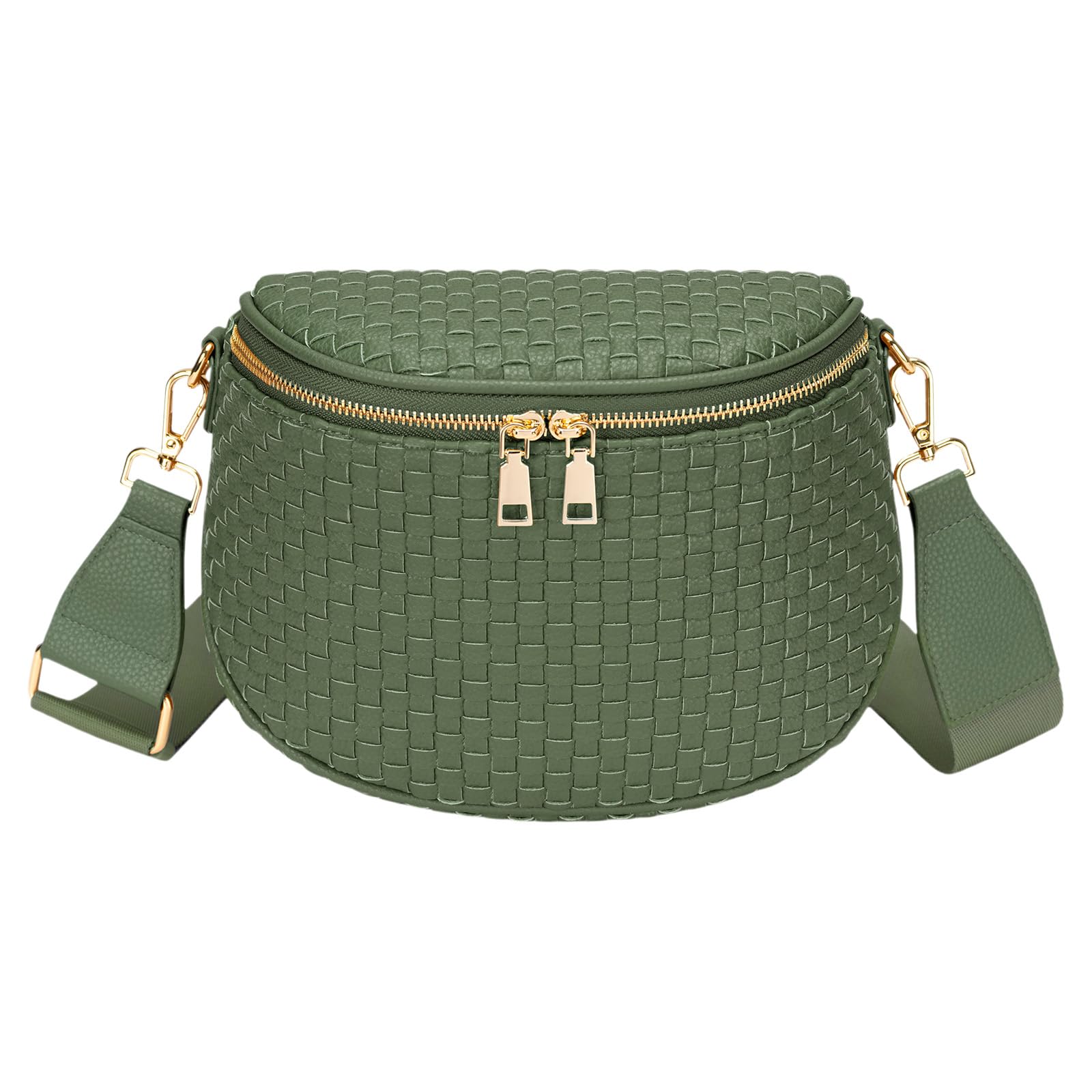 Damska tkana torba crossbody ze skóry PU o dużej pojemności stylowe torby na ramię uniwersalna torebka na ramię codzienne zakupy randki torby na ramię