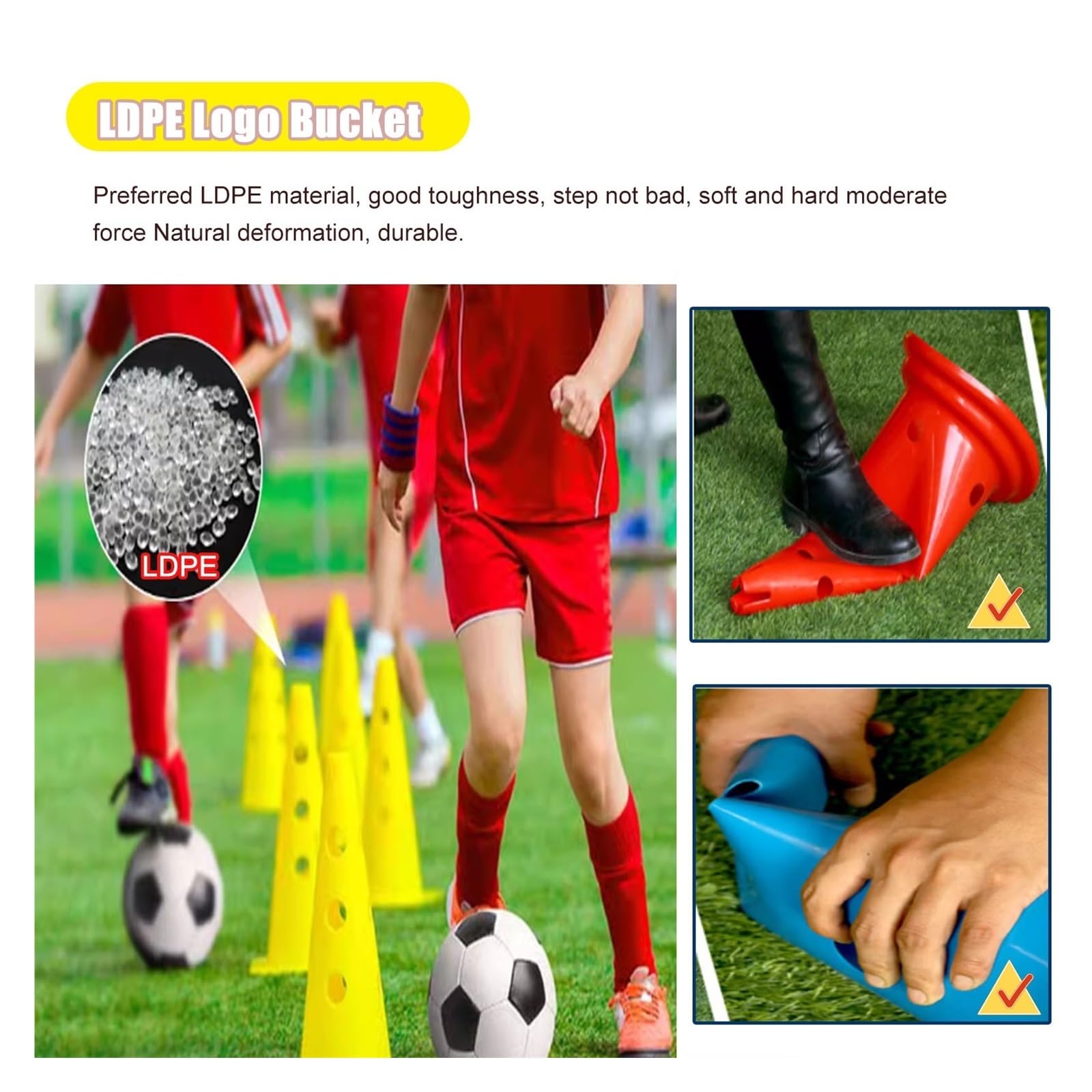 Kit De 6 Vallas De Coordinación Cannon Para Entrenamiento - 40 Cm PVC, Para Fútbol, Rugby, Agilidad Y Salto