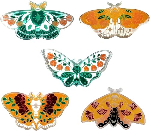 Miniatura 7 de Moldes de silicona de mariposa para resina epoxi, decoración de pared de fase lunar y fabricación de joyas de llaveros, 5 estilos de moldes de
