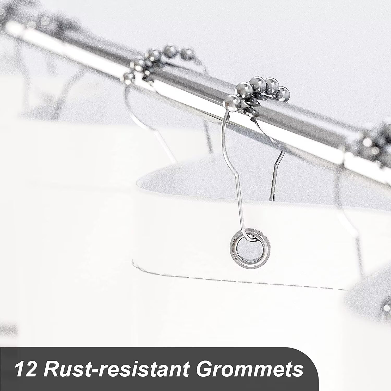 Duschvorhang 300 x 180 cm Weihnachten Duschvorhang Wasserdicht Textil Polyester Waschbar Trocknet Schnell, Polyester Duschvorhang mit Gewicht Unten, mit 12 Duschvorhang Haken, Metallösen c-388