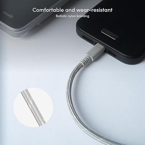 Moshi Integra USB-C to C (240W/480Mbps) Cable, Gray (3.0M)