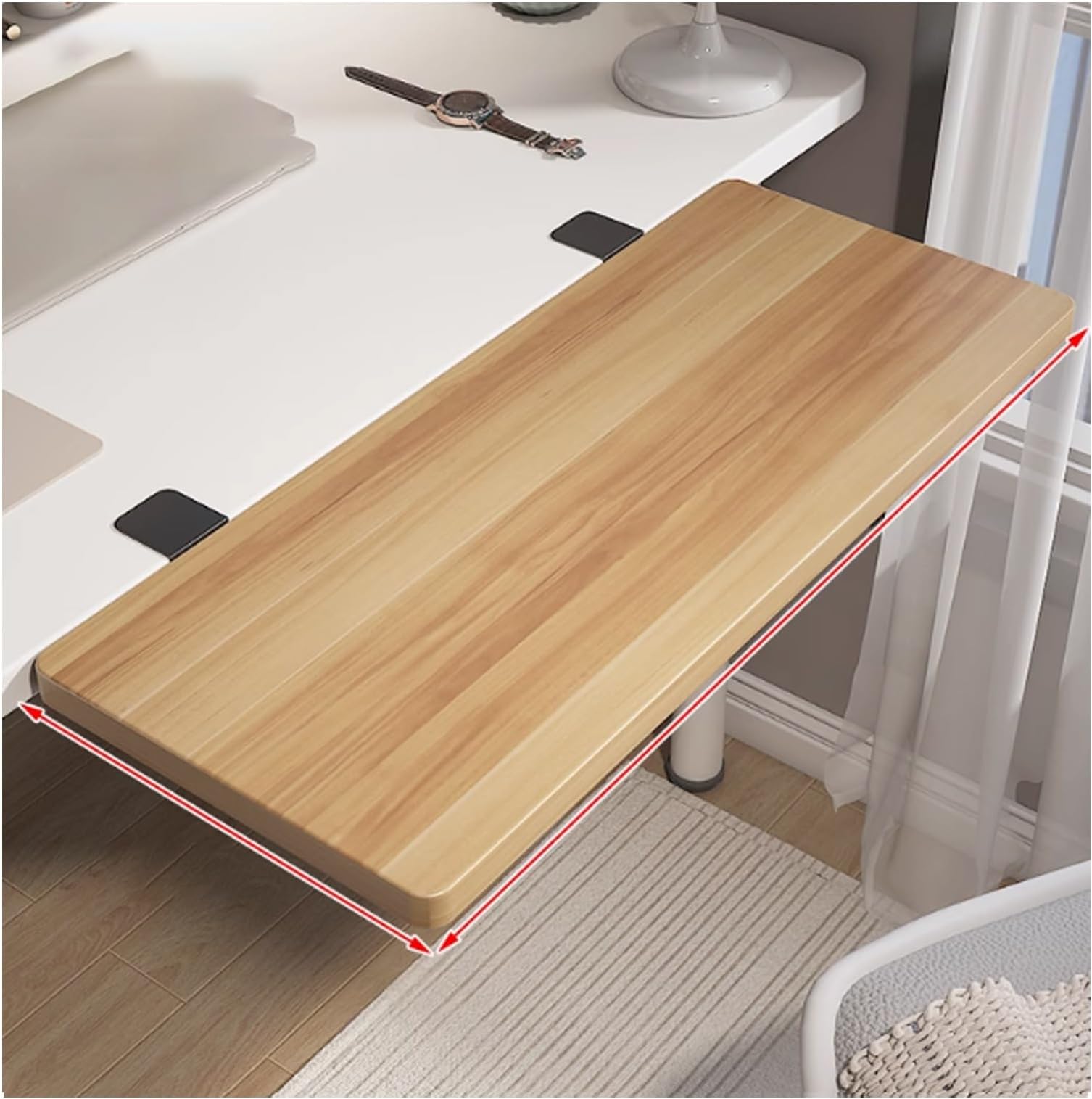 Extendable Desk Extension Board for Home Office – Versatile Kitchen Table Extension Divider & Cutter Armrest Stand Ideal for Desktop Gap Filling and Space Optimization
