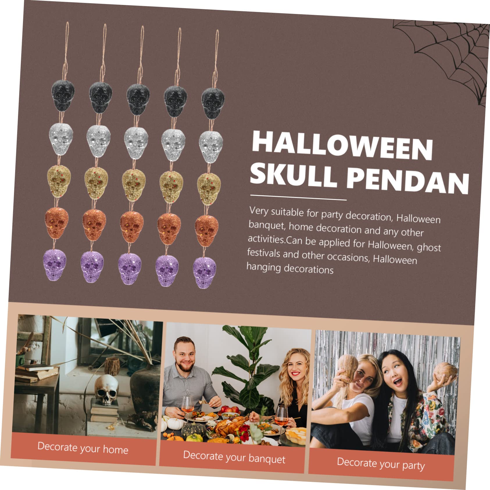TOPBATHY 100 Pz teschio di schiuma halloween party decorazione halloween arredamento scheletro arredamento di adornare forniture di di schiume di