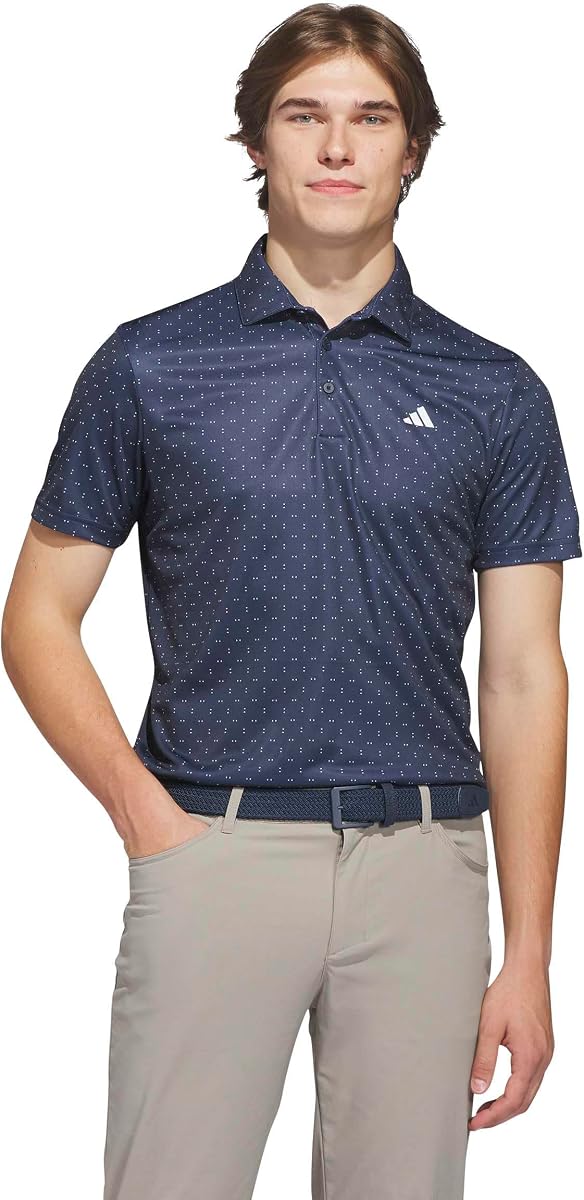adidas Men's Performance Textured Print Polo Shirt