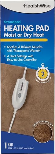 Miniatura 10 de HealthWise Almohadilla térmica extragrande de lujo de 12 x 24 pulgadas con calor húmedo y seco  Cuatro ajustes de calor  Alivio cálido calmante