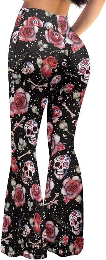 Butt Lifting Leggings for Women Flare High Waisted Yoga Pants for Women Tummy Control Elastic Waist