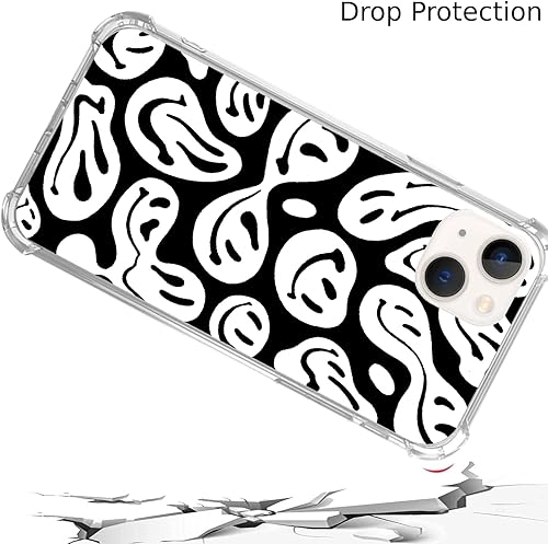 Miniatura 9 de Indie Smile Face Flower Daisy Power Funda compatible con iPhone 15, Hippie Retro 90s Naranja Estética Funda para iPhone 15, diseño único de moda TPU