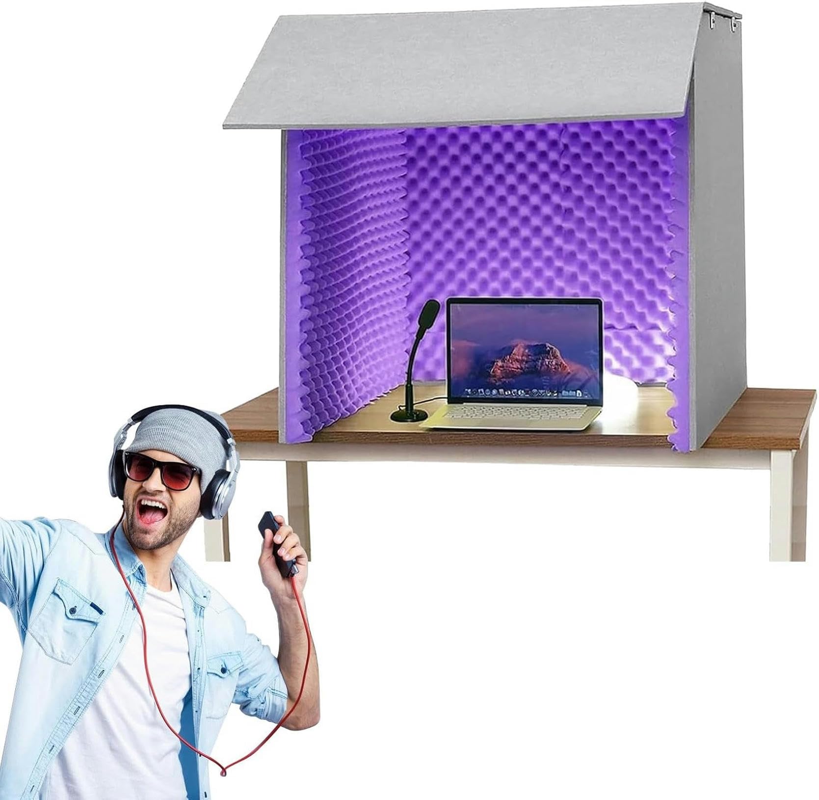 Cabine d'enregistrement portable de studio et panneau d'isolation