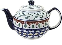 Vista 12 de Blue Rose - Tetera mediana de porcelana de cerámica polaca