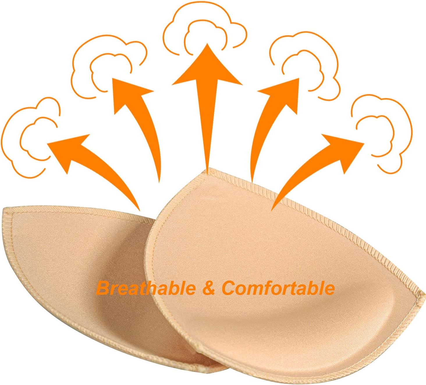 Women's Triangle Bra Pads Inserts Removable Push Up Sports Bra Cups Replacements For Bikini Top Swimsuit - Image 3