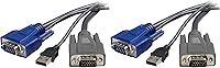 Vista 3 de StarTech.com Cable KVM USB VGA 2 en 1 ultrafino de 6 pies, TAA (SVUSBVGA6)