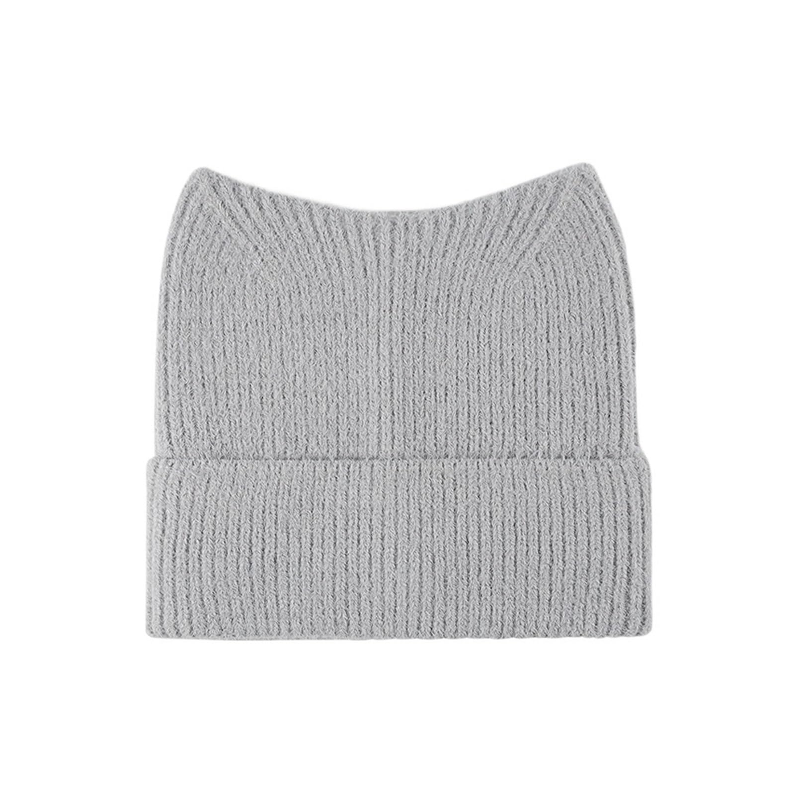 Bonnet tricoté à oreilles mignonnes contre le froid de l'hiver