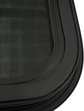 42 W x 22 H Black Tempered Glass RV Window, Horizontal Sliding, Universal Fit for RV with 2-6mm Sheet Metal Thickness