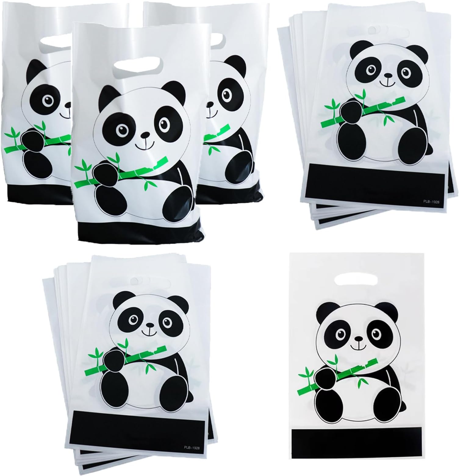 30PCS Panda Party Bags Panda Gift Goodie Favor Bags Treat Candy Goody Bags for Kids Birthday Panda Themed Party
