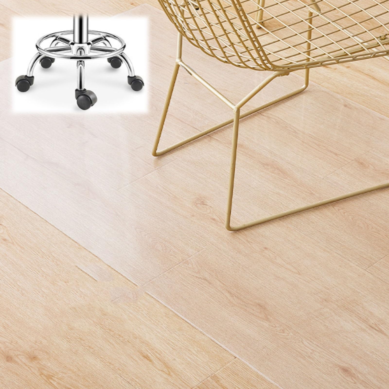 MObyat Home Office Chair Mat for Hardwood Floor 36X48 48X72 71X87 12x16in Multi-Purpose Clear PVC Chairmats for Easy