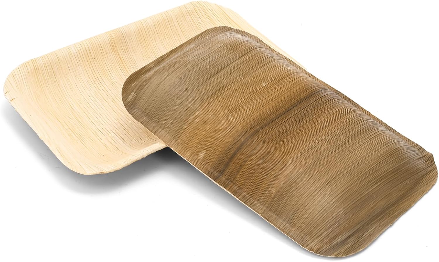 35 Pack Palm Leaf Plates Disposable, 6x9 Inch Bamboo Like Plate Rectangle Trays, Mini Charcuterie Board Appetizer Serving Plates for Cheese Dessert Party Wedding BBQ Picnic, Microwave Safe