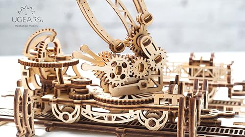 Miniatura 9 de UGEARS Manipulador montado en carril mecánico de la serie de la ciudad de la serie de madera mecánica del modelo 3D