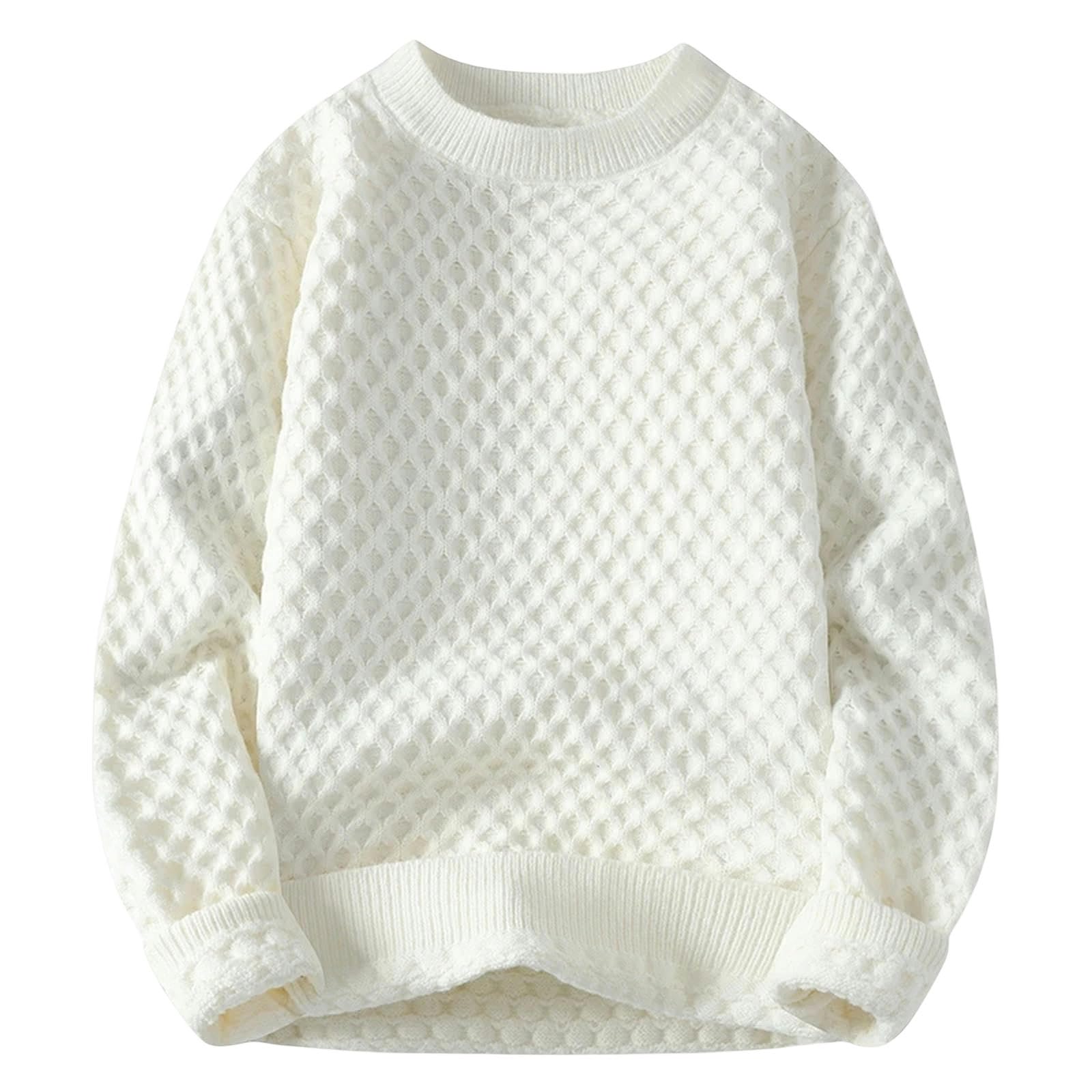 Męskie swetry sweter z okrągłym dekoltem męski luźny sweter z dzianiny moda jednolity kolor na co dzień dzianina męski ciepły sweter