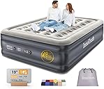 InnoTruth Air Mattress Queen with Built in Pump, Inflatable Mattress Blow up Mattress, Family Choice Award Winner, 18" Colchones Inflables Foldable Air Bed for Guest & Home, Ideal for Camping, 650lbs
