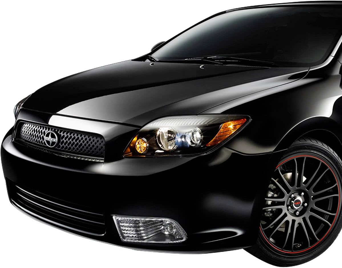 DNA MOTORING FL-STC04-BK Front Bumper Fog Light Driver & Passenger Side Enhance visibility [Compatible with 05-10 Scion Tc]