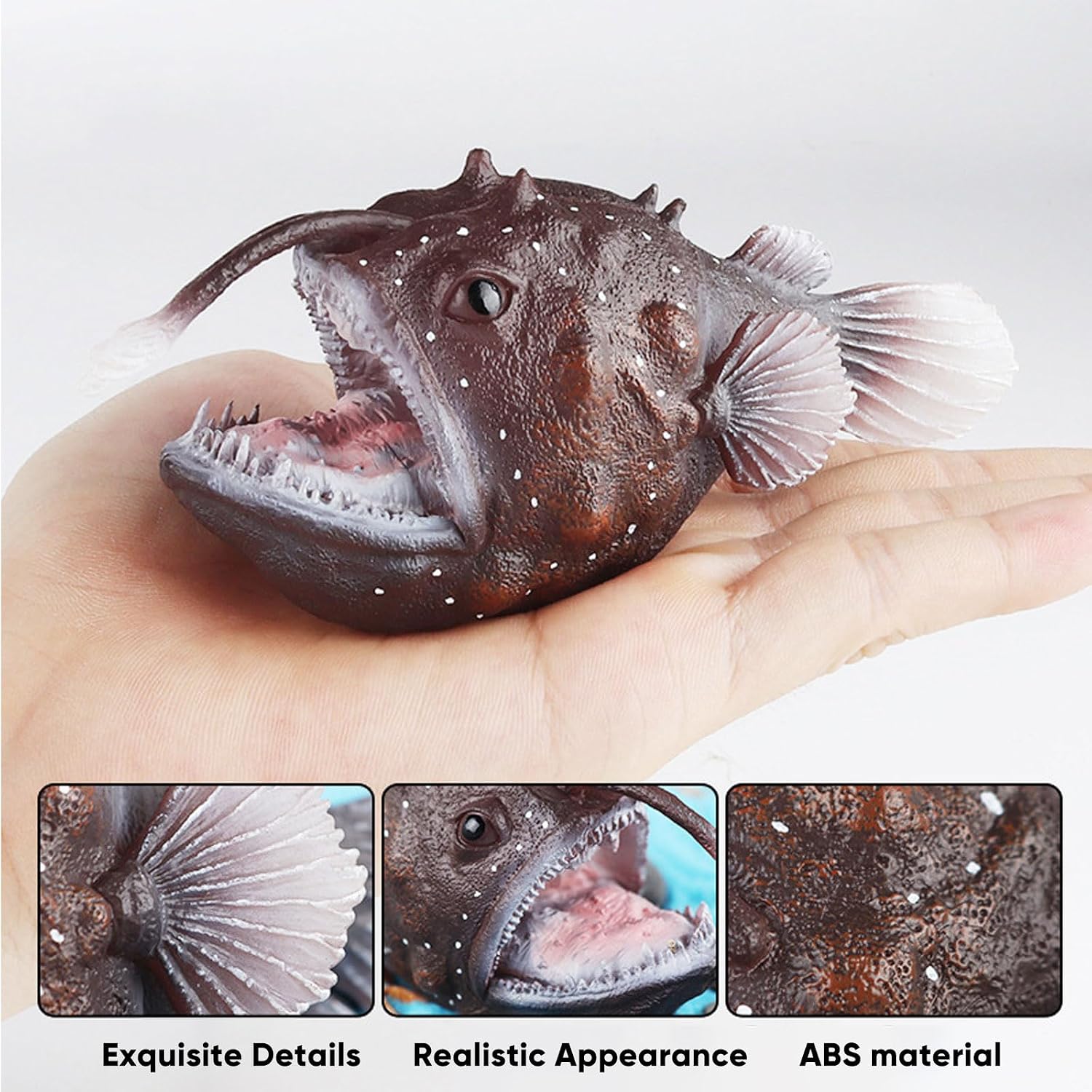Anglerfish Figurine Sea Ocean Marine Animal Model Fish Figure Science Educational Play Fish Tank Decoration Birthday Gifts Party Favors Toys image 2