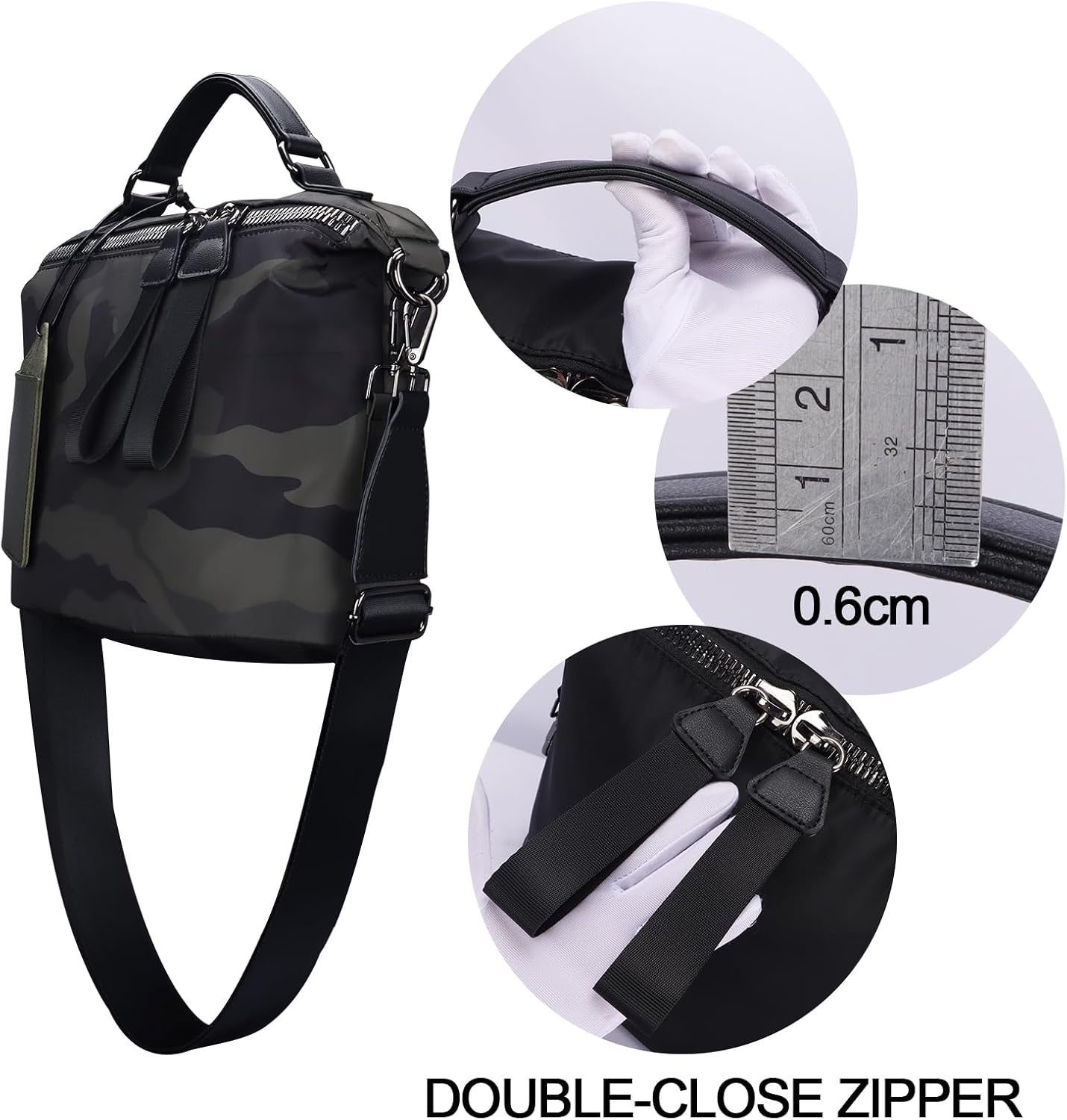 Nylon Crossbody bag with Card Holder Shoulder Bag for Daily Women Lightweight Tote bag for Shopping | Nylon, Card Holder, Daily, Lightweight, Shopping - Image 7