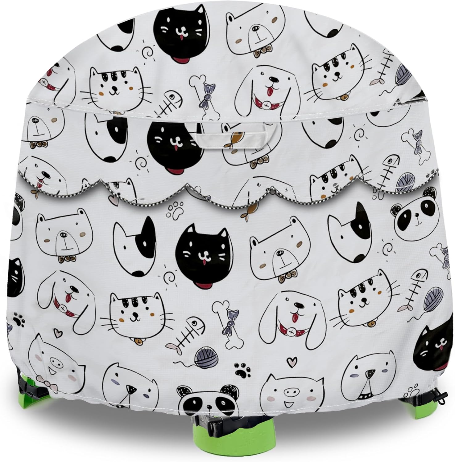 Water Table Cover for Little Tikes Fish 'n Splash – Waterproof Outdoor Toy , Dustproof UV Resistant Protector, Fits 34"D x 20"H Kids Water Play Table (Bear Pattern, Cover Only)