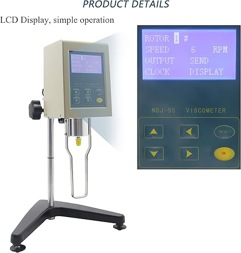 Miniatura 5 de CGOLDENWALL Digital Display Rotary Viscosity Fluidímetro Tester Meter 220V110V (NDJ-8S)