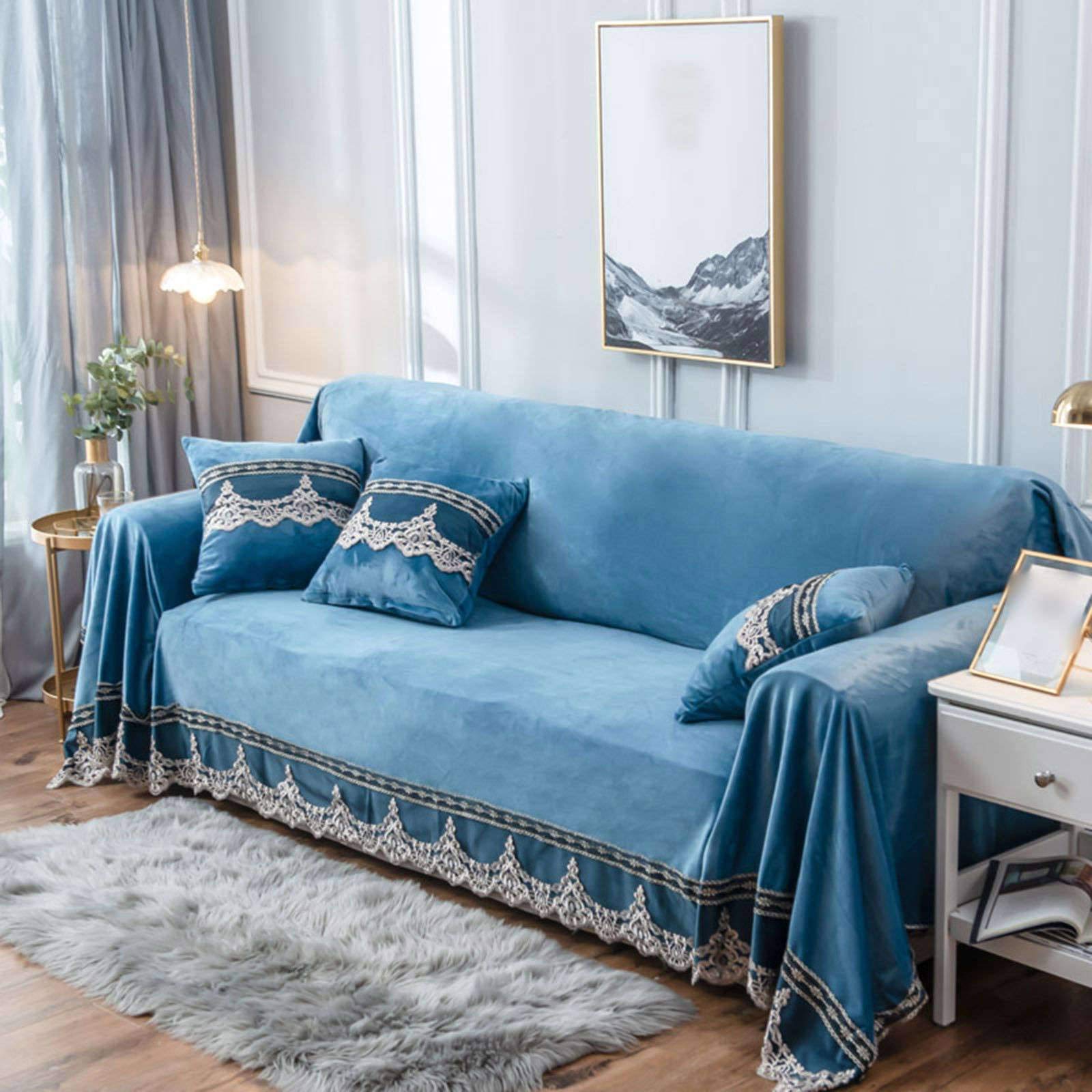 Fluwelen bankhoezen, bankovertrek l vorm voor woonkamer, machinewasbaar, bankfauteuil, hoes voor hoekbank met sectionele hoek, zachte en comfortabele stof, stofdicht (beige grijs, 3-zits 190-230 cm, 1