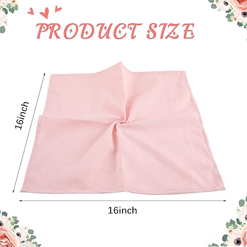 Miniatura 2 de Mixweer Juego de 40 servilletas de cena de lino y algodón a granel de 16 x 16 pulgadas, reutilizables, lavables, suaves en colores pastel,