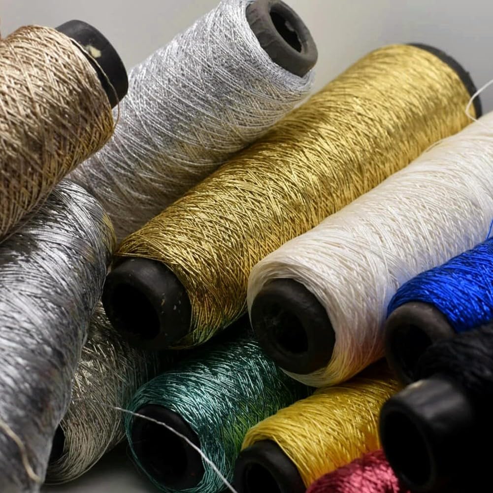 Przędza 200 g, brokat do szydełkowania, srebrna, złota, metaliczna sztuka, DIY, włóczka kieszonkowa