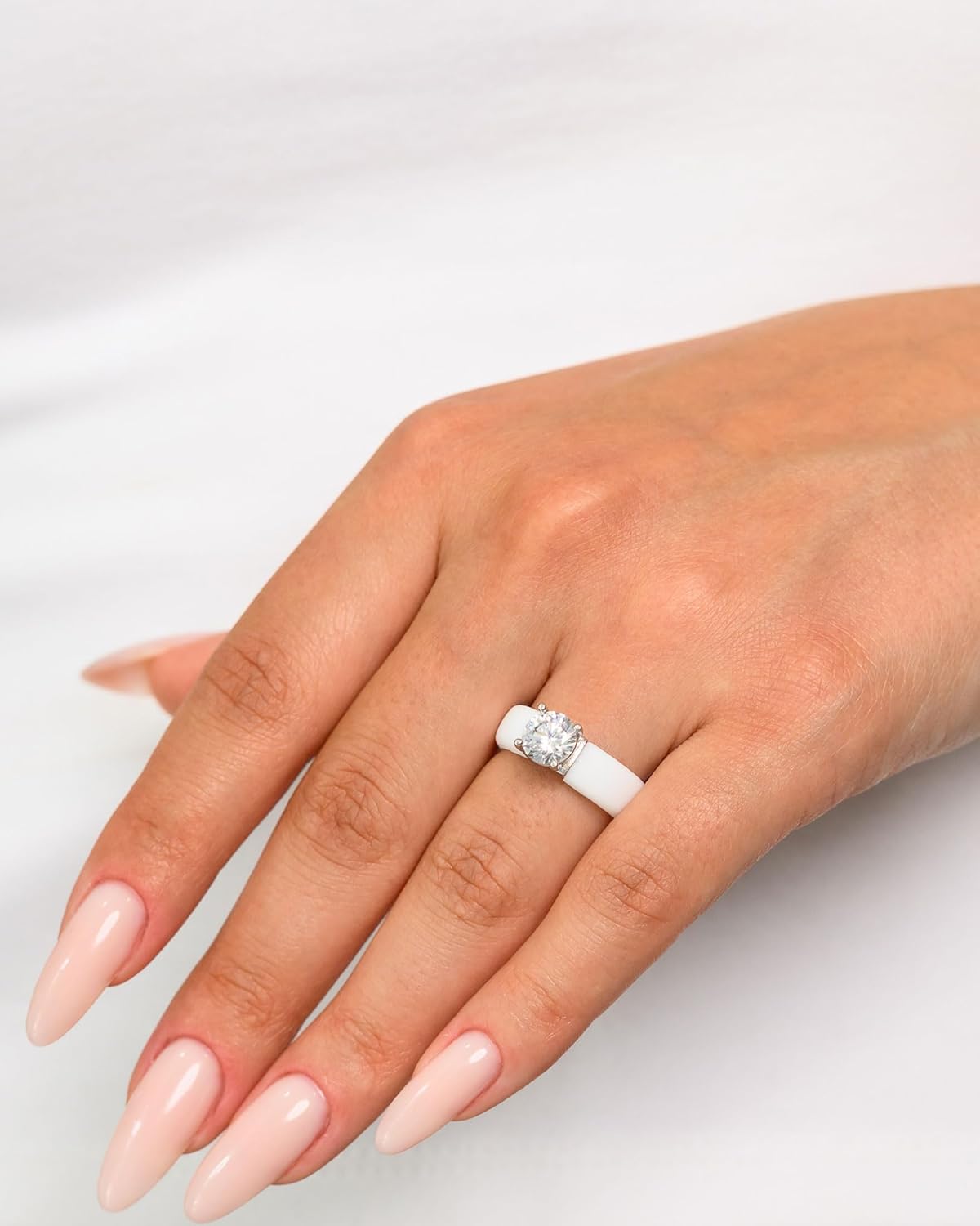 Rinfit Silicone Ring with Stone - Round Cut Cubic Zirconia Solitaire Ring for Women - Rubber Wedding Bands - Patented Design - Image 7