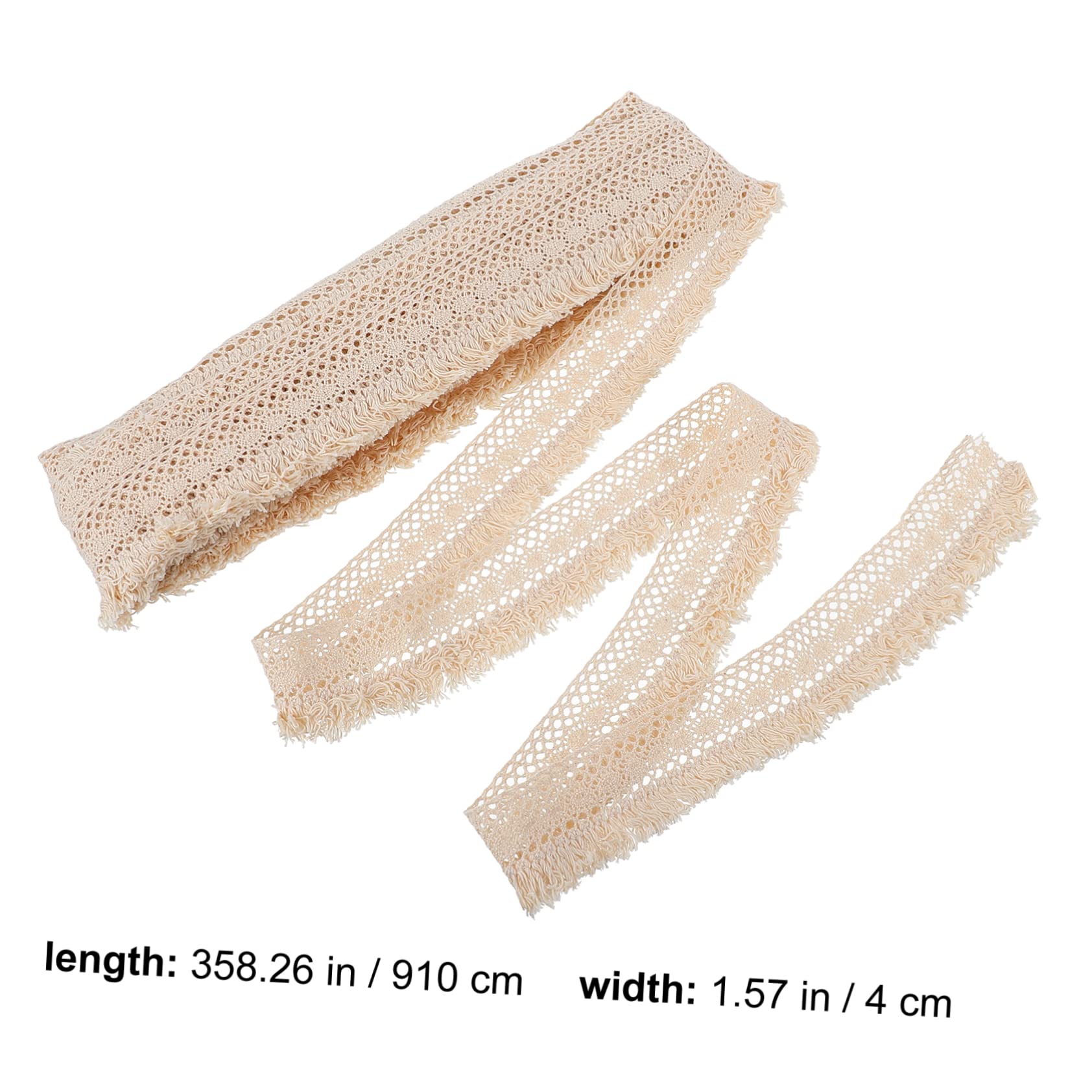 Operitacx 3piezas Cinta De Encaje De Algodón Borlas Para Decoración De Cortinas y Manualidades Yardas De Ribete Diseño Floral Para Cojines y Proyectos De Diy