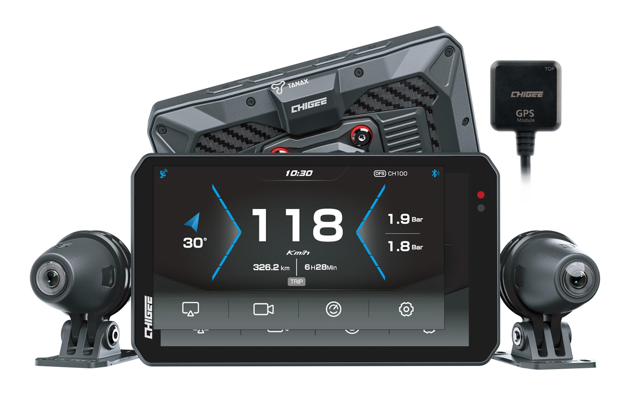 琥白様　スマートモニター　5インチ GPS搭載　ドラレコ　タイヤ空気圧センサー付 Amazon.co.jp: TANAX×CHIGEE SRS-050 スマートライドモニター AIO-5
