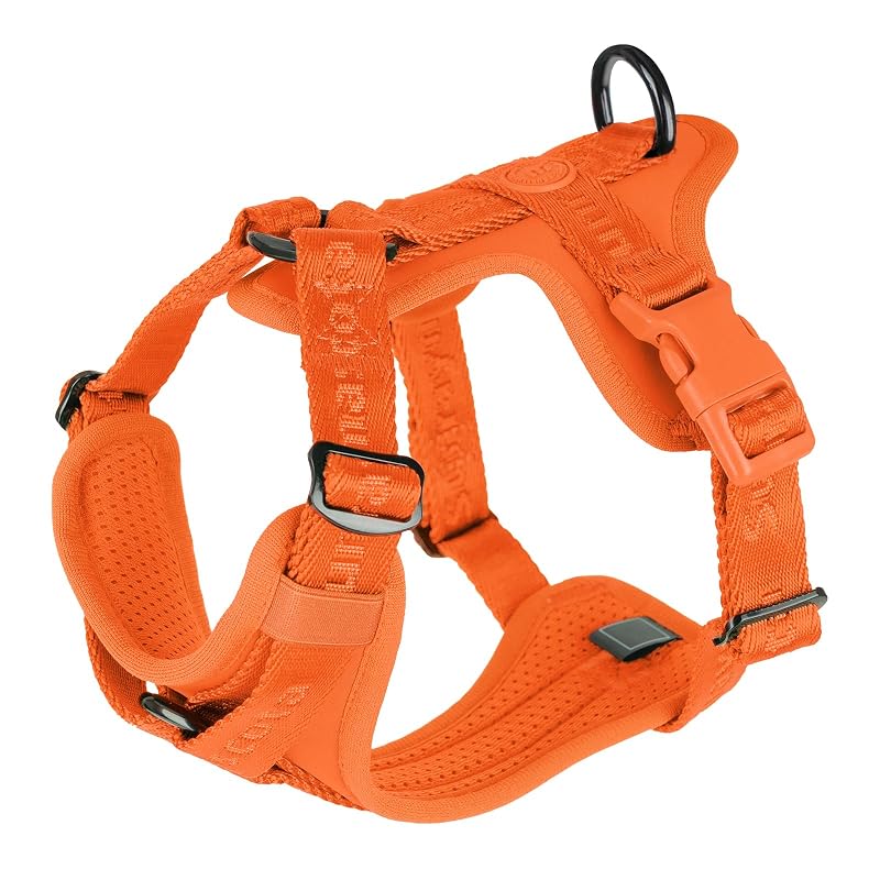 Peitoral Vest para Cães Sunraymascota com Tecido Elástico e Ajustável Laranja M