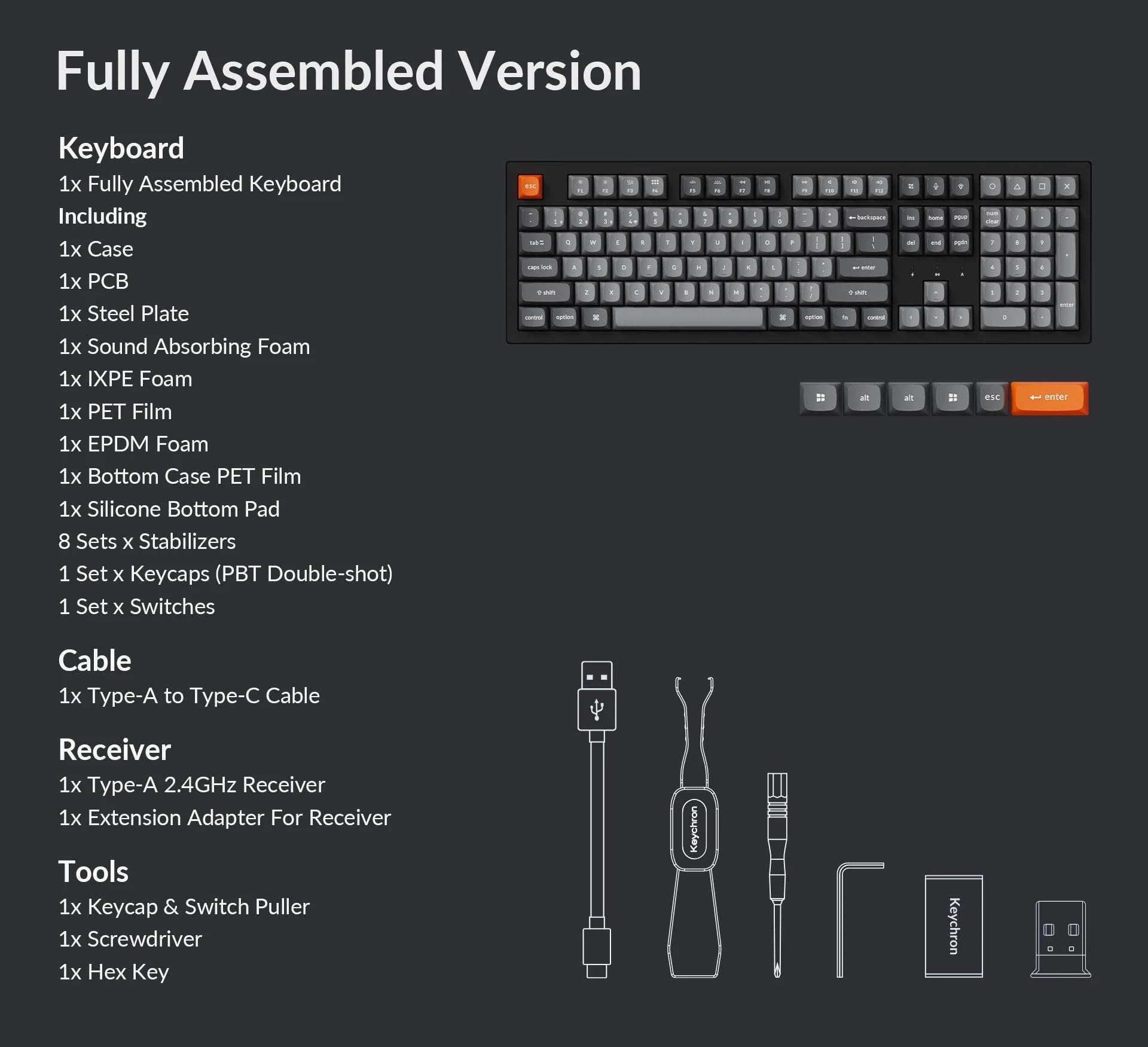 Keychron K10 Max Layout Italiano ISO, Tastiera Meccanica Wireless Full-Size, Bluetooth/2.4GHz/USB-C, Hot-Swappable, QMK/VIA, per Windows, macOS e Linux, Super Brown Switch