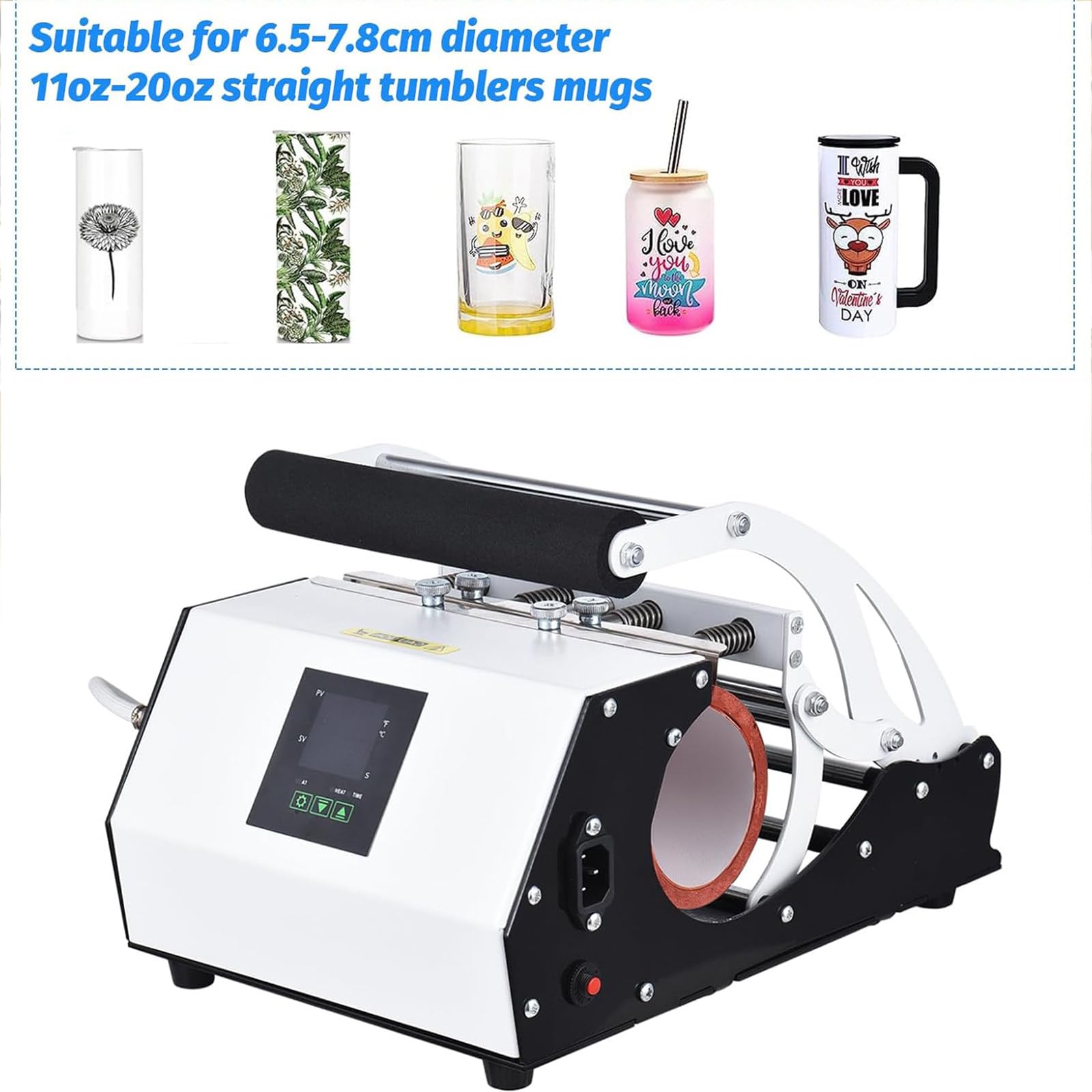 Kubek Prasa termotransferowa, Maszyna do druku sublimacyjnego, Kubek Kubek Prasa termiczna, kubek do kawy, kubek do latte, kubek durum, kubek do piwa,Blue