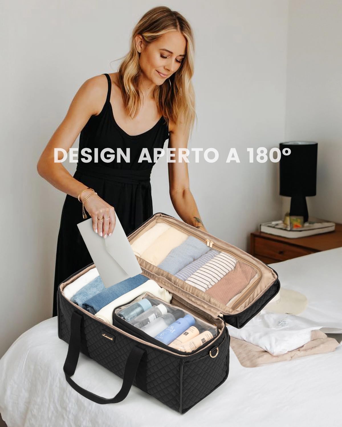 LOVEVOOK Borsone da Viaggio Donna, Grande Apertura Borsa Parto Ospedale Mamma Borsa da Viaggio Borsone Palestra, Travel Bag Duffel Bag Borse a Mano Sac Piscine Calcio