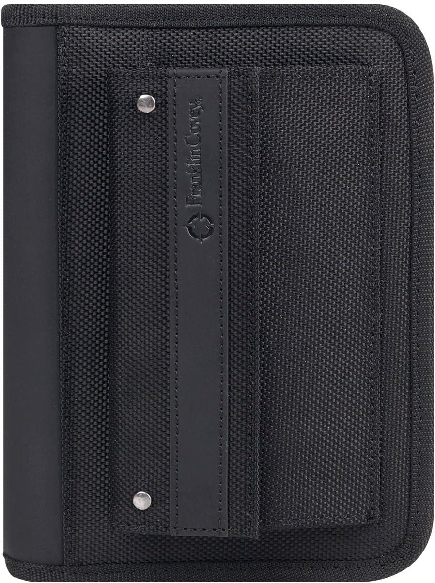 FranklinCovey - Friday Ring-Bound Binder for FranklinCovey Planners | Nylon - Zipper Binder (Pocket, Black)