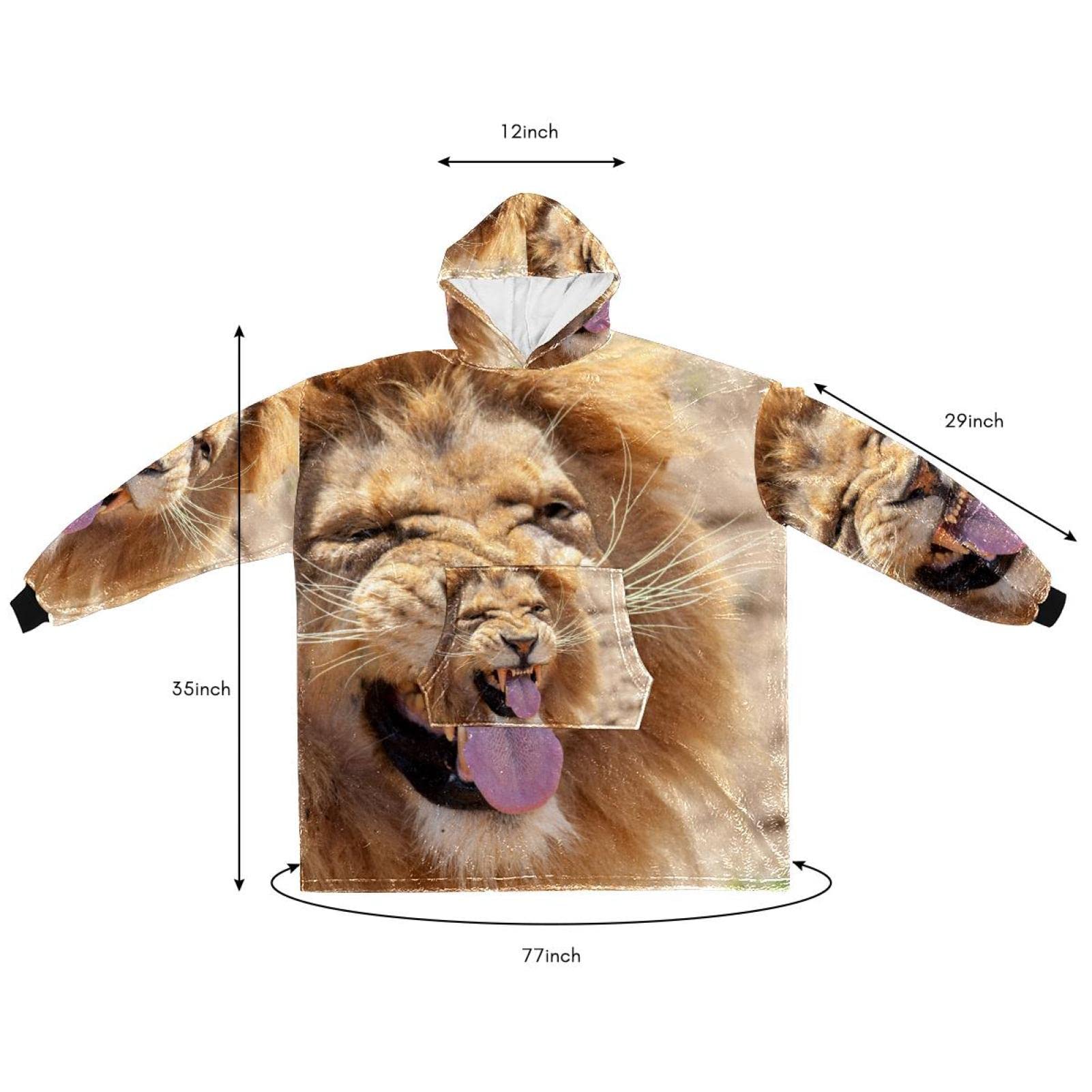 Felpa oversize con cappuccio, in flanella Sherpa, con cappuccio e tasca per adulti, uomini e donne, Hello diverse lingue a righe