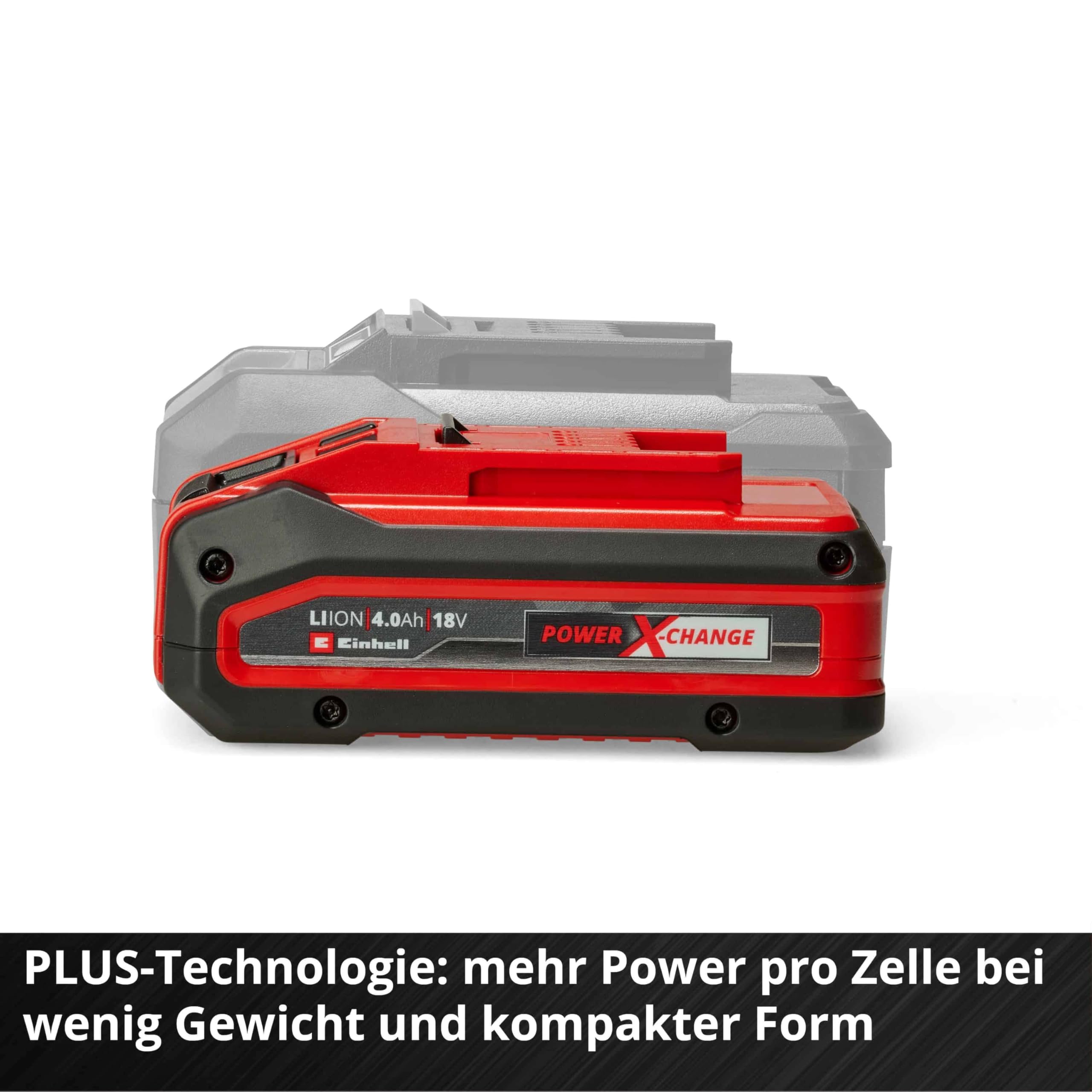 Oryginalny akumulator Einhell 4 Ah Power X-Change Plus (18 V, litowo-jonowy, uniwersalne zastosowanie do wszystkich urządzeń PXC, kontrola stanu naładowania, podwójny pakiet, w zestawie 2 x